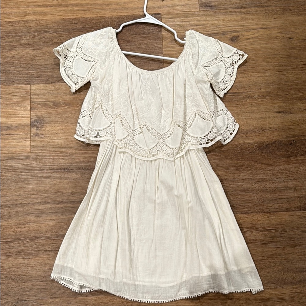Elegant White Lace Kids Dress